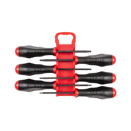 Tekton Torx High-Torque Black Oxide Blade Screwdriver Set with Holder, 6-Piece (T10-T30) DHT92001